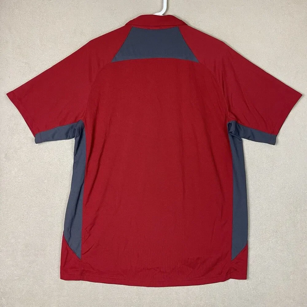 The North‎ Face Polo Shirt Mens Red Extra Large Vapor Wick Large Outdoor Adult